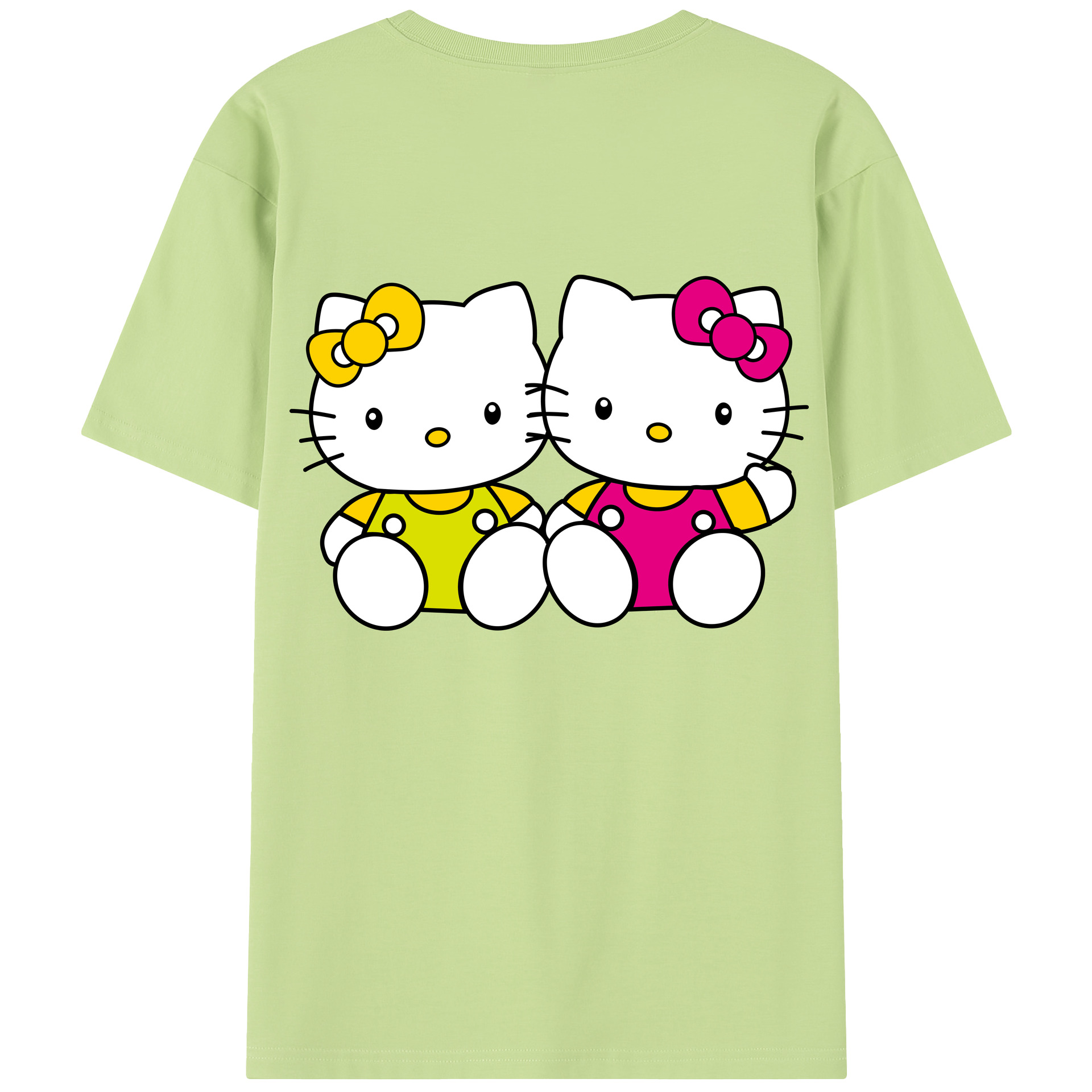（画像用） Hello Kitty ハローキティ 綿100％半袖Tシャツ（背面プリント）